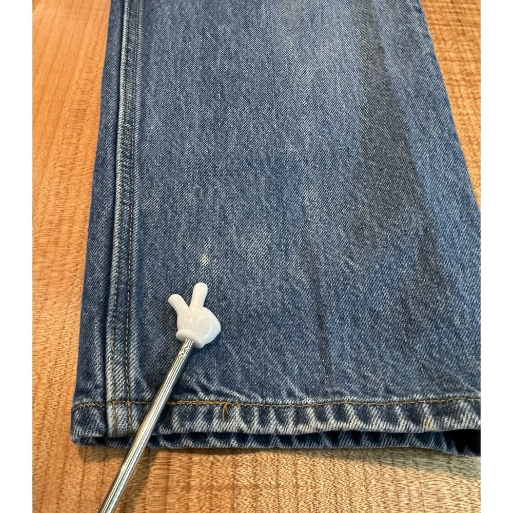 Levi's 501 Jeans Button Fly Blue Mens Light Wash Denim Straight Size 38x33